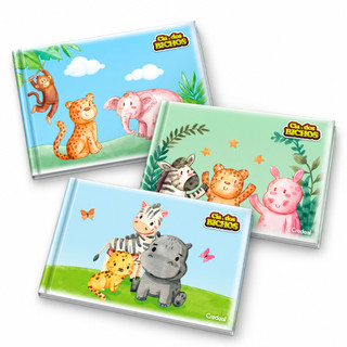 Caderno de Desenho 40 Folhas Brochura Pequeno Capa Flexivel Escolar Kit 1-3-6 Cadernos