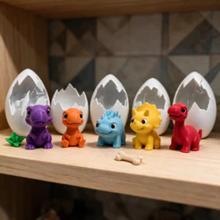 Ovo de Dinossauro Surpresa, Brinde ou Lembrancinha para Aniversário - Colecionável Quebra Ovos Dinossauro