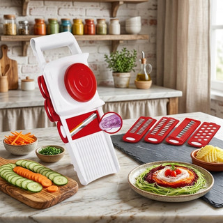 Cortador Multifuncional Ralador Fatiador Mandoline Descacador De Legumes Frutas E Verduras