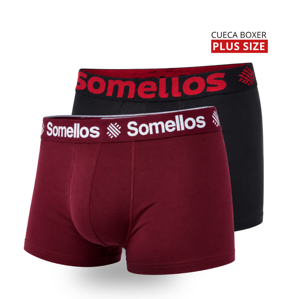 Kit 2 Cueca Boxer Masculina Plus Size  Microfibra Forro 100% algodão