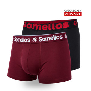 Kit 2 Cueca Boxer Masculina Plus Size  Microfibra Forro 100% algodão