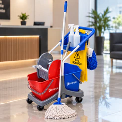 Carrinho de Limpeza Balde Espremedor De Água 50 Litros Carrinho Limpeza Pesada Balde Espremedor