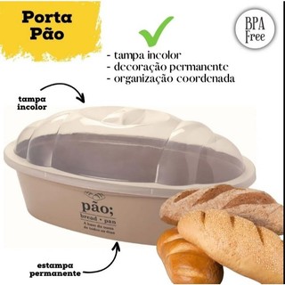 Porta Pão Estampado Sortido - Serve Pão - Potes Plásticos Plasutil