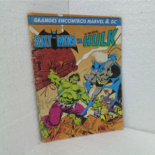 Gibi HQ Grandes Encontros Marvel & Dc (3) Batman Vs. O Incrível Hulk (1993) Formatinho