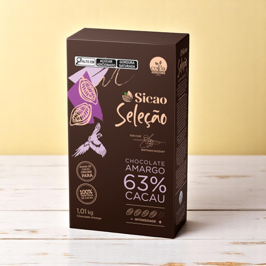 Chocolate Seleção Amargo 63% Cacau - 1,01 Kg - 1 unidade - Sicao - Rizzo