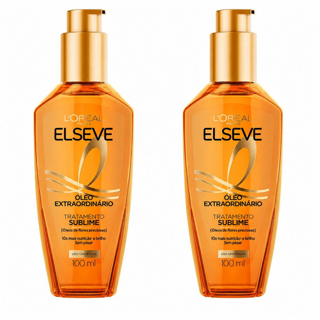 Kit 2 Óleos Extraordinário Elseve 100ml Nutrição Profunda e Anti-Frizz