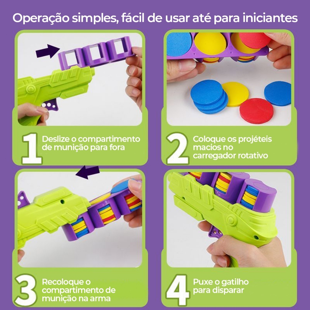 Lançador de Dardos de Espuma com 27 Dardos Brinquedo Infantil para Meninos — imagem 2 de 2