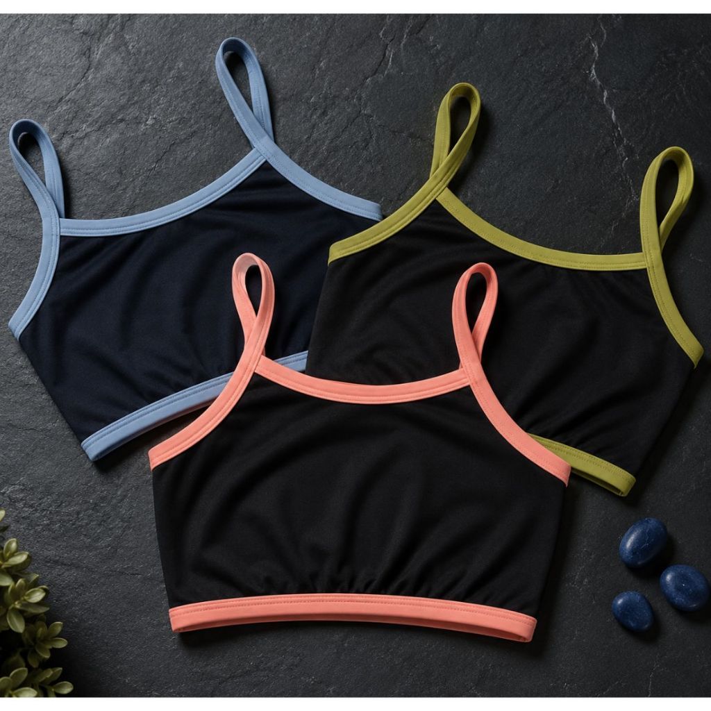 Kit 3 tops Femininos Casual Versatil Top para academia e dia dia feminino