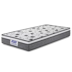 Colchão Solteiro Espuma D33 Fort 88x188x21cm Cinza/Branco Gazin - Suporta até 150kg por Pessoa