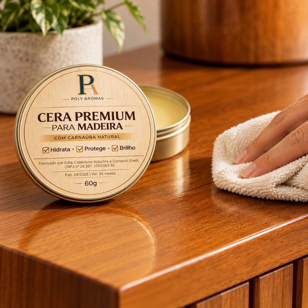 Cera Revitalizadora De Madeiras Portas Mesas Bancos - Traz Brilho e Melhora Aparencia.