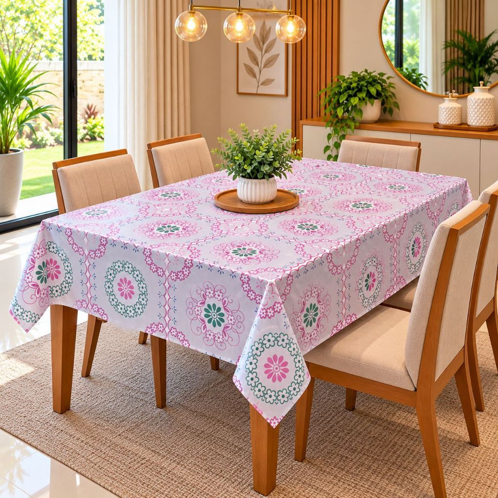 Toalha De Mesa Barata Impermeável Mesa 4 e 6 Cadeiras Fácil de Limpar - PVC - Mega Promoção