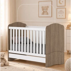 Berço Mini Cama em MDF Bala de Menta Henn