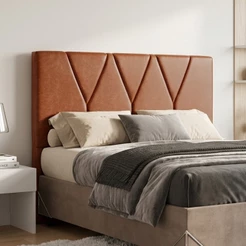 Cabeceira Cama Box Casal 140 cm Aurora W01 Couríssimo Camel - Lyam Decor