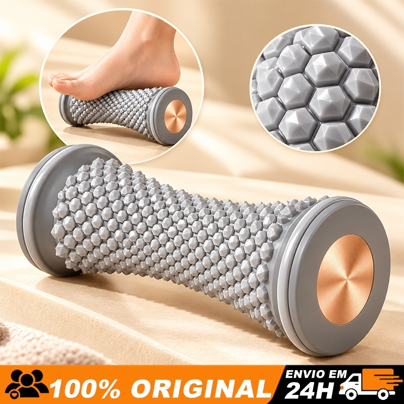 Rolo de Massagem para Pés Portátil, Terapêutico, Alívio da Dor Muscular e Fascite Plantar, Fácil de Usar