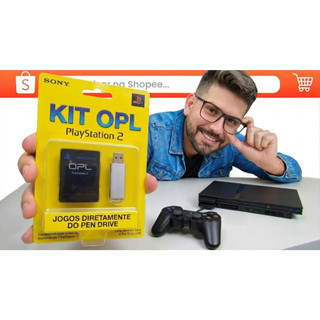 Kit OPL Pendrive  + Memory Card GAMEFLIX | Compatível com PS2 Fat e Slim