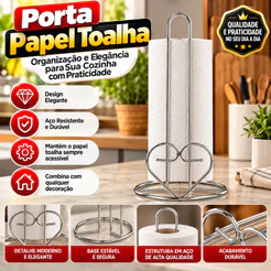 Porta Papel Toalha Organização e Elegância para Sua Cozinha com Praticidade