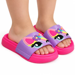Chinelo Slide Unicórnio Infantil Menina Original Nuvem Plugt Floquinho Antiderrapante Confortável