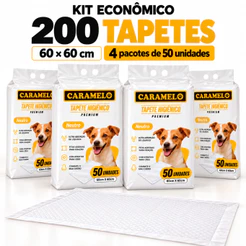 Kit Econômico Tapete Higiênico Premium Caramelo - Ultra Absorção Combate O Mau Cheiro