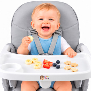 Cadeira De Alimentação Bebê Portátil Cinza - Cadeirão - I Love Baby