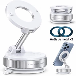 Suporte Magnético Forte Para Telefone Carro Design Dobrável 360 ° A Vácuo Ajustável/Mesa/Banheiro