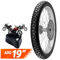 Pneu Pirelli 90/90-19 Bros 150 160 Crosser 150 XRE190 XY150 GY Shineray SHI 175 Fly 150 Mt60 52p + CAMARA DE AR