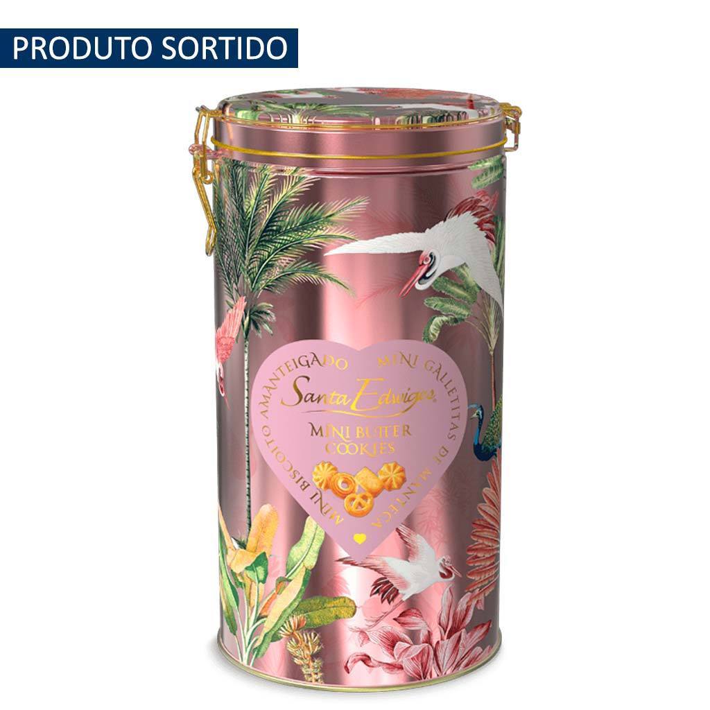 Lata Lembrança Presente Colecionável Mini Biscoitos Amanteigados Fecho 300g Unidade - Santa Edwiges — imagem 2 de 2