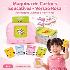> Máquina de Cartões Educativos com Som e Imagens – Brinquedo de Aprendizado Infantil