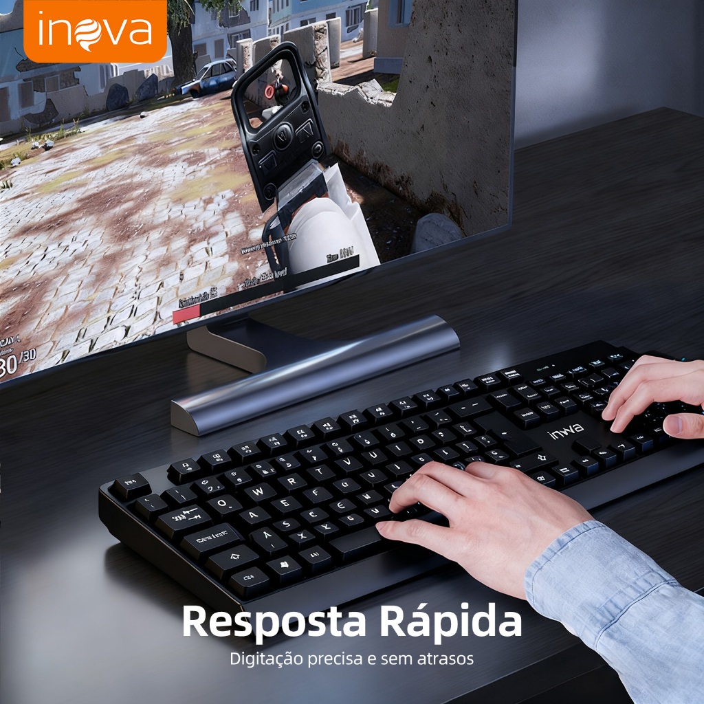 Inova Teclado e Mouse Sem Fio ABNT2 — foto 6