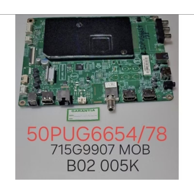 PLACA PRINCIPAL TV PHILIPS 50PUG6654/78 725G9907 MOB B02 005K FOTOS, VÍDEO E DESCRIÇÃO