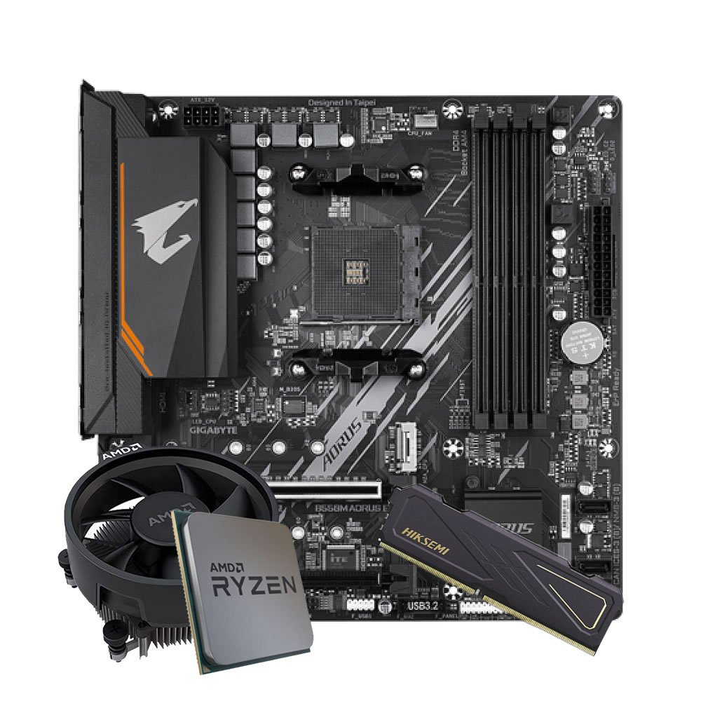 KIT UPGRADE ELITE AMD 5500, B550M AORUS ELITE, MEMORIA RAM 16GB DDR4, SSD M.2 50