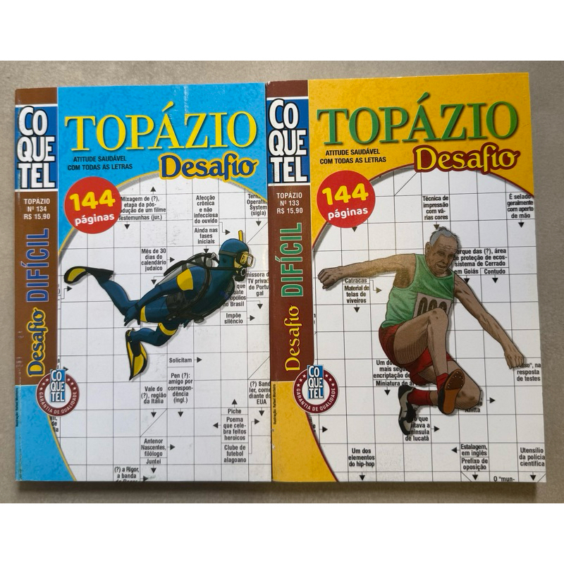 Kit Palavras cruzadas Coquetel 02 Volumes Diferentes/ topázio desafio