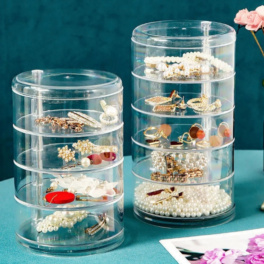 Organizador de Joias Pulseiras e Bijuterias com 5 Gavetas - Ideal para Anéis, Brincos.