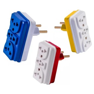 Adaptador De Tomada Benjamin T Colorido Universal 3 Entradas 127/220v em Oferta na Shopee