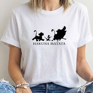 Camiseta Feminina Hakuna Matata Blusa 100%Algodão Timão e Pumba em Oferta na Shopee
