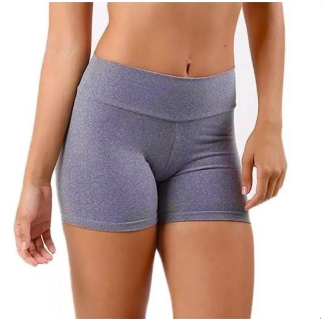 Short Meia Coxa Suplex Fitness Legging Cintura Alta Academia Cos Alto Feminino