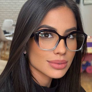 Armação Feminina Quadrada Para Lentes de Grau em Acetato em Mola Flexível Leve Confortável Seven em Oferta na Shopee