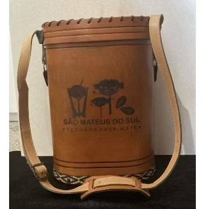 Mateira em couro / térmica em couro 1,2 Litros personalizados São Mateus