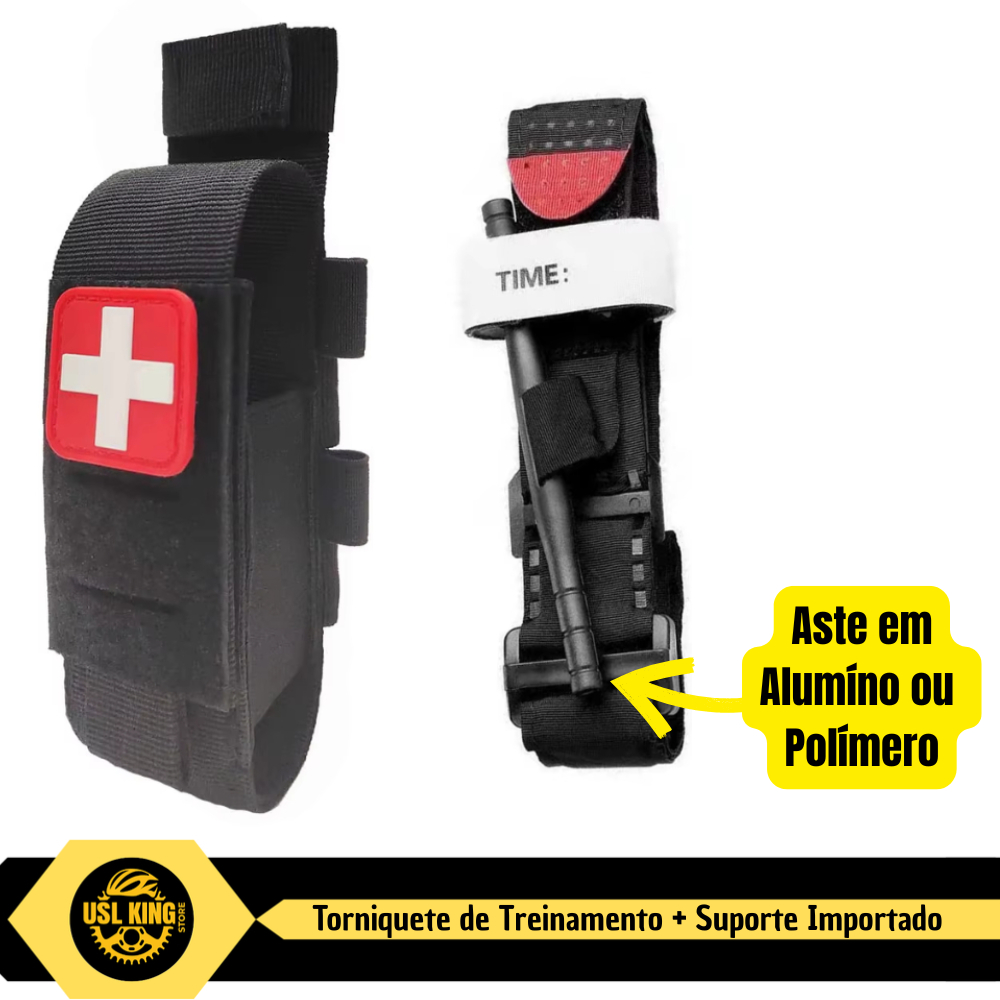 Torniquete Tático + Suporte de Cinto/Torniquete Importado/ Kit Sobrevivencia (TNQ-01)