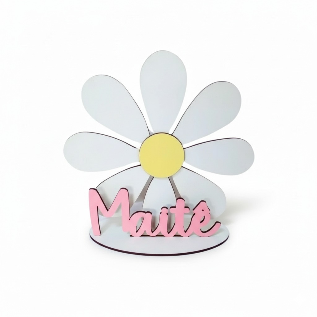 Kit Centro de Mesa Decorativo Margarida Personalizado Lembrancinha Aniversario MDF em Oferta na Shopee