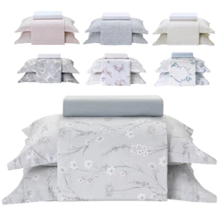 Jogo de Cama Casal 4 peças Lençol com Elástico 100% Algodão Percal 180 Fios 138x188x35cm - Dohler