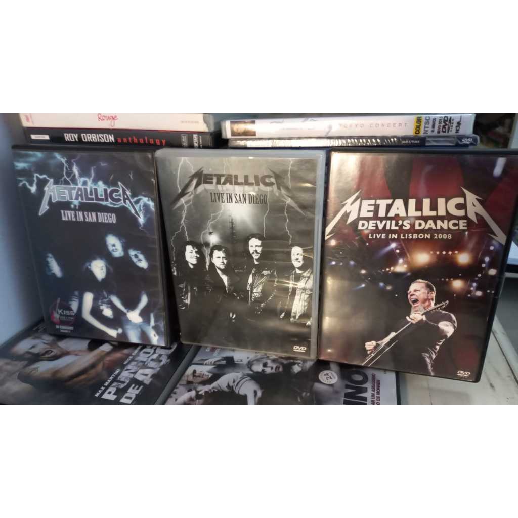 Dvd Metallica Live in san diego Live in Lisbon 2008 Kiss classic Rock  devel's dance