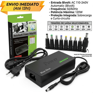 Fonte Carregador Universal Notebook Laptop Computador 120W em Oferta na Shopee