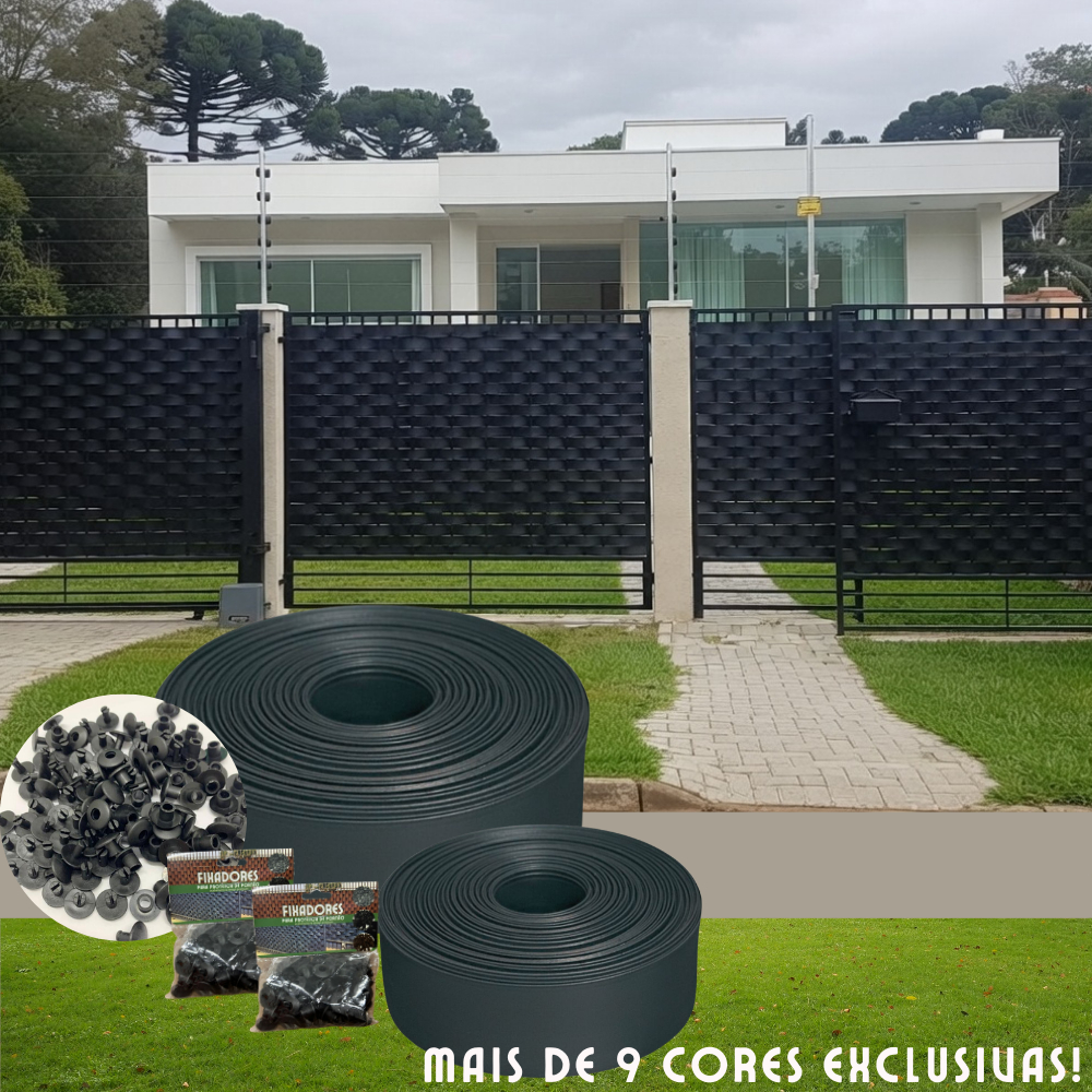 Protetor de Portão de 10cm de altura [Rolo+Fixadores+Aplicador] em Oferta na Shopee