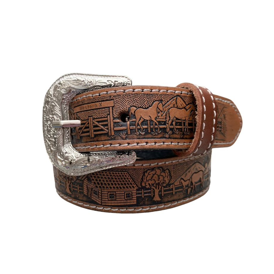 Cinto Infantil Fazendinha 100% Couro Legítimo Para Festa Junina em Oferta na Shopee