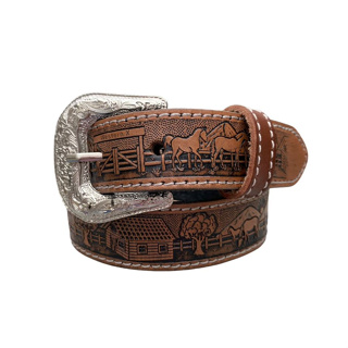 Cinto Infantil Fazendinha 100% Couro Legítimo Para Festa Junina em Oferta na Shopee