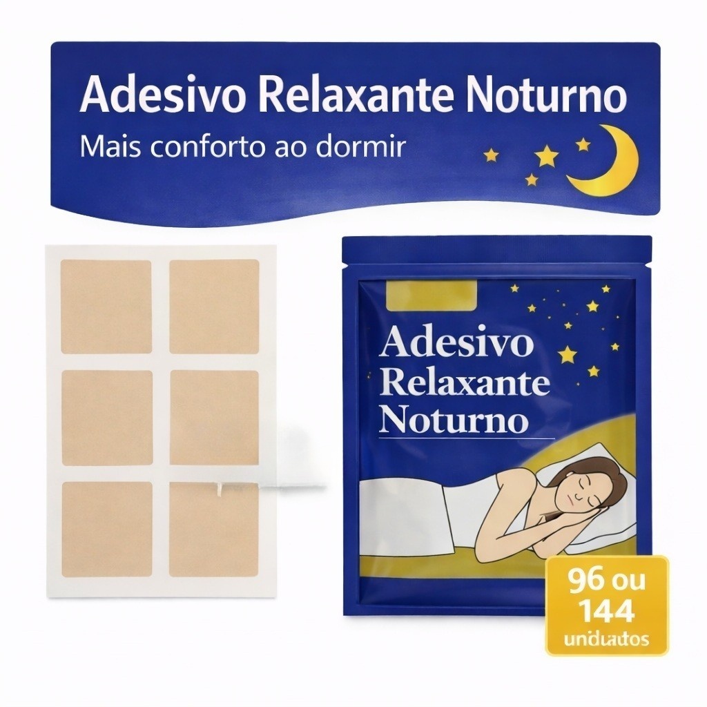 Adesivo Relaxante Noturno | Patch Sono 96/144 unidades