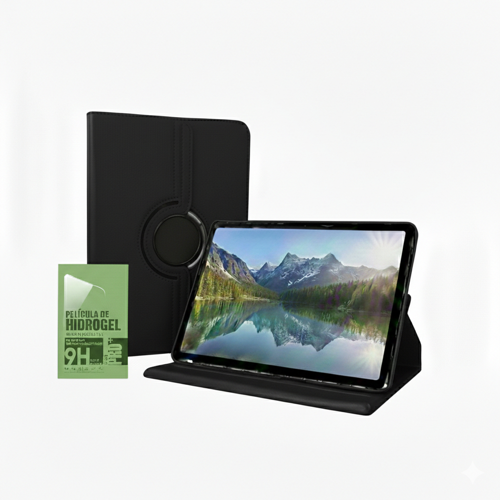 Capa Giratória P/ Tablet Positivo Tab 10 polegadas + Película Hidrogel