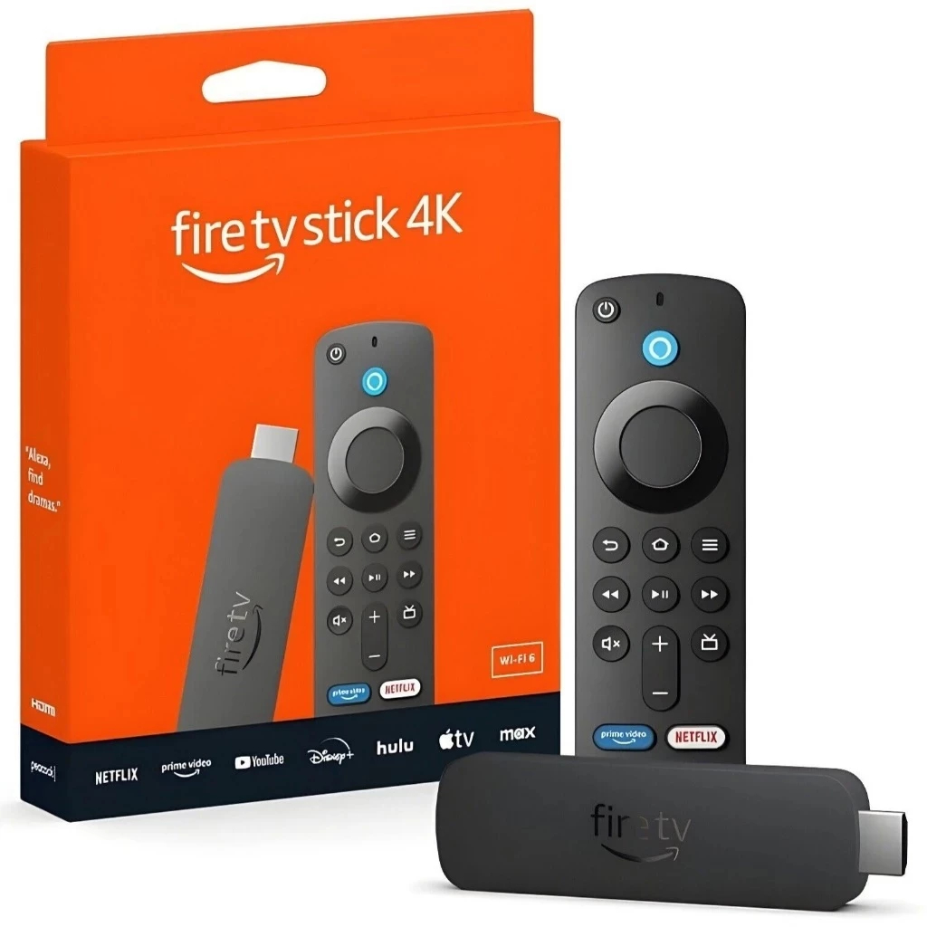 Amazon Fire TV Stick 4K 2GB RAM com Dolby Vision/Atmos e suporte a wi-fi 6 Alexa e comandos de TV