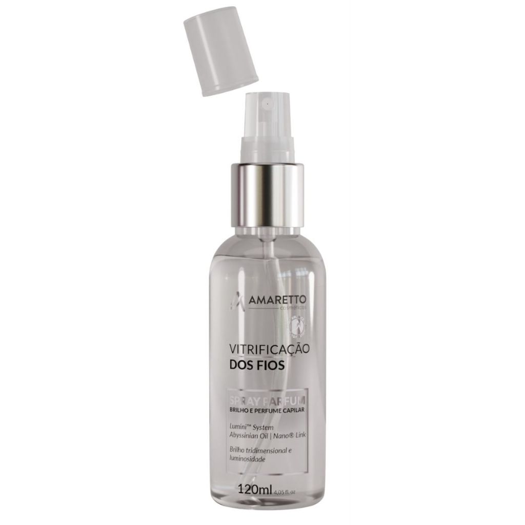 Perfume Capilar Spray Vitrificação dos Fios Brilho Intenso Amaretto Cosméticos