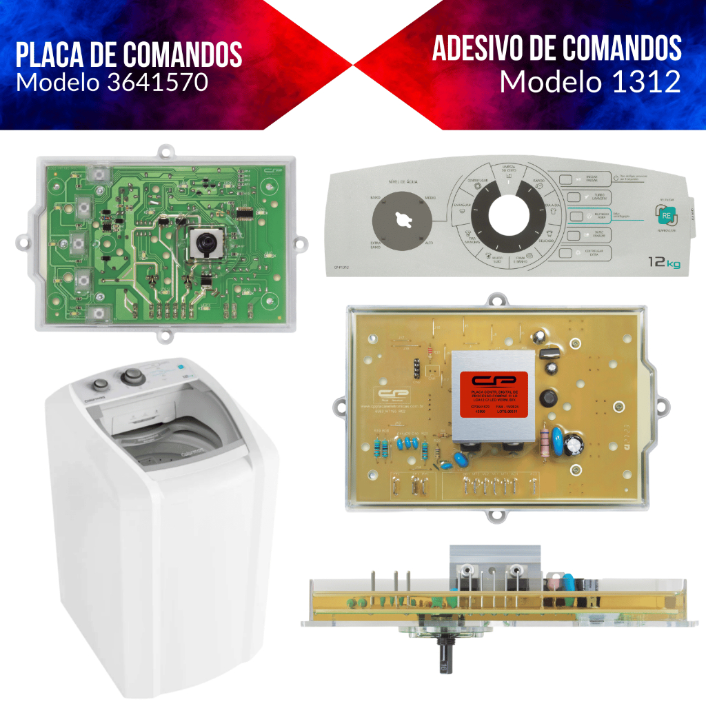 Placa Colormaq Lca12 43500 Versão 2 Lavadora 12kg + Adesivo